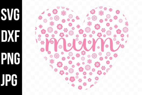 Beautiful Mom Pink Floral Heart for Mum's Birthday