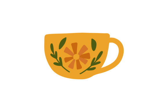 Discover the Charm of Floral Tea Cup Coffee Abstract Sunshine