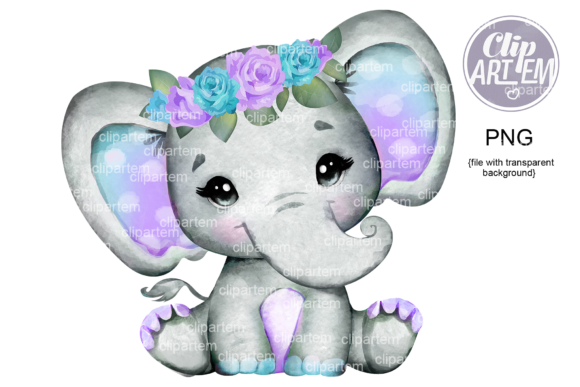 Discover the Charm of Purple Turquoise Floral Elephant PNG for Your Creative Projects