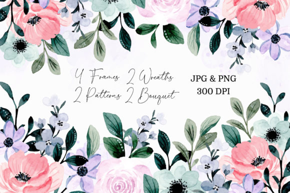 Discover the Versatility of Digital Clipart Floral Watercolor Part22