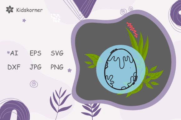 Easter Egg Line Frame Floral: A Versatile Design Element for Creative Projects