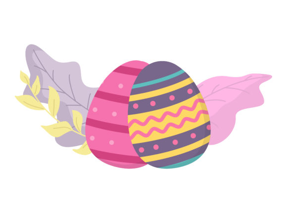 Easter Eggs Pink Purple Floral Vector: A Versatile Design Asset for Your Creative Projects