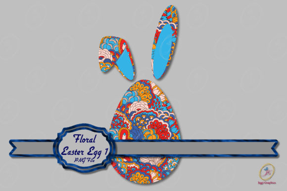 Enhance Your Easter Creations with Floral Easter Egg Sublimation Clipart 1