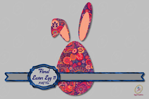 Floral Easter Bunny Egg Sublimation 11: A Versatile and Charming Design for Your Creative Projects
