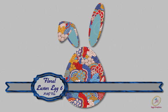 Floral Easter Egg Clipart 6: A Versatile Design for Creative Projects