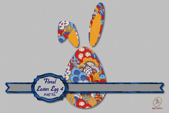 Floral Easter Egg Illustration 4: A Versatile Design for Creative Projects