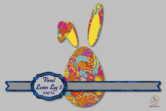 Floral Easter Egg Illustration Design 5
