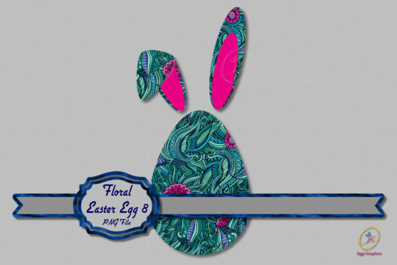 Floral Easter Egg Sublimation Clipart 8: A Versatile Design for Creative Projects