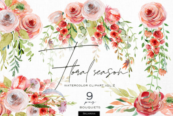 Floral Season. Bouquets Set, Vol.2: A Versatile Collection for Creative Projects