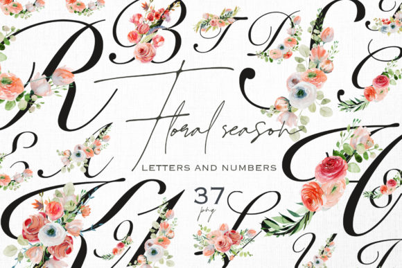 Floral Season. Spring Alphabet: A Versatile Design Toolkit