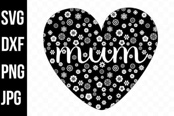 Mothers Day Floral Heart, Mum's Birthday: A Versatile Design for Creative Projects