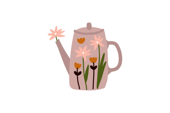 Scandinavian Floral Teapot: A Perfect Addition to Minimalist Home Decor