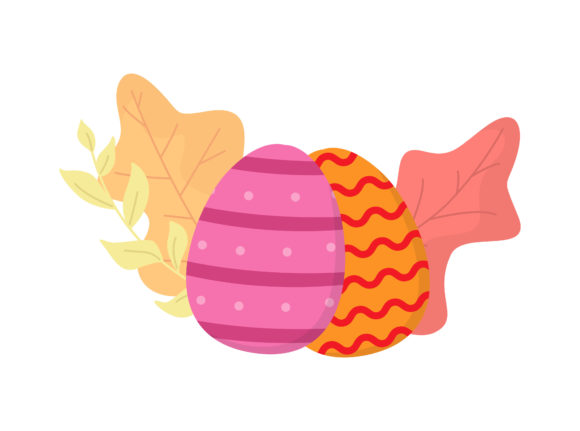 Unlocking Creativity with Easter Eggs Pink Orange Floral Vector