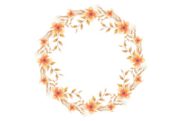 Watercolor Floral Wreath Frame: A Versatile Design for Your Creative Projects